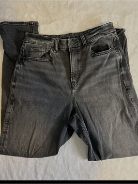 American Eagle Curvy Mom Jeans women’s  8 Regular Black High Rise stretch